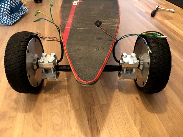 Hoverboard Motor to Skateboard Truck Adapter by AtilY