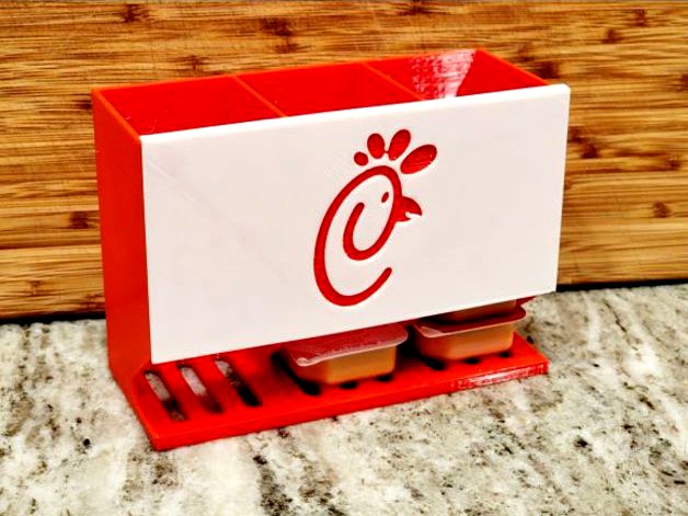 Chick-fil-A (CFA) Sauce Tower with Printable Sauce Packet by tryals15