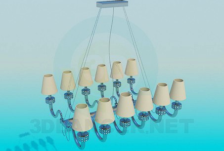 3D Model Chandelier for 12 bulbs