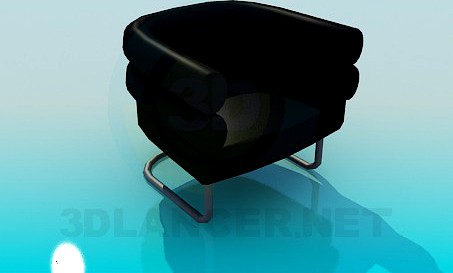 3D Model Armchair on metal support