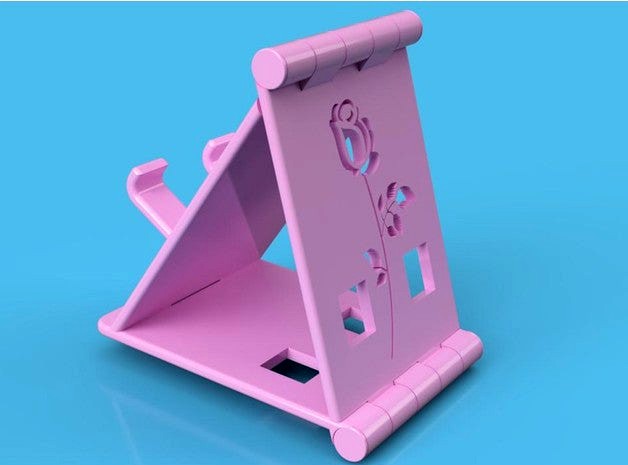 Folding Phone Stand with Rose by ArtieH