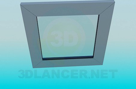 3D Model Square wall mirror