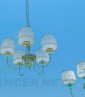 3D Model Chandelier and sconces