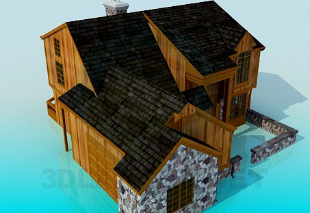 3D Model Wooden House