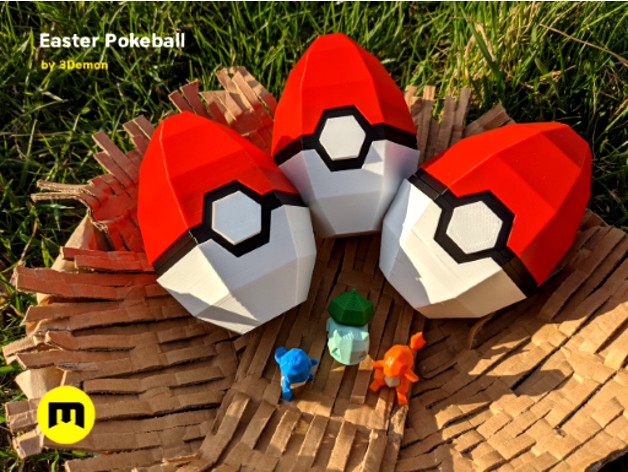 Pokeball Easter Egg Box Decoration by 3D-mon