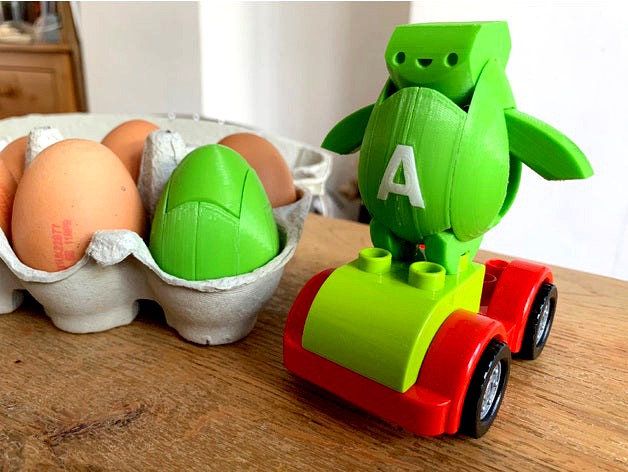 Egg Transformer Robot by CraftyRobot