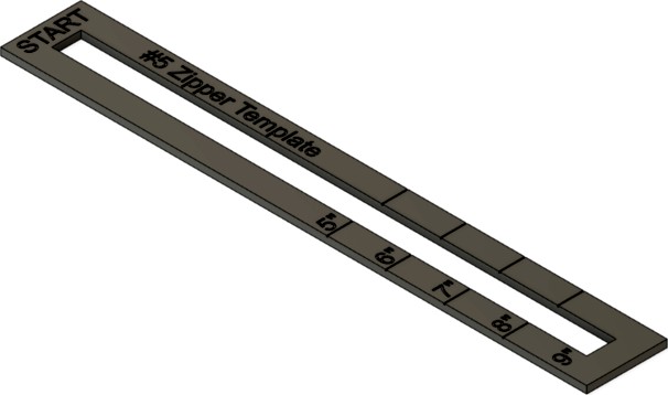 #3 and #5 Zipper Template by Jenndan