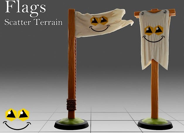 Flags - Tabletop Terrain by SmilingDM