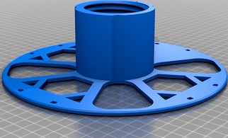 Smaller hub for Kiwi3D.co.nz 1KG refill coil Master spool outer (V2) by EvoLabs