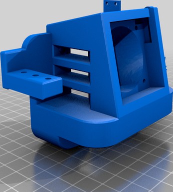 Satsana Ender 3 Microswiss Direct Drive - 4020 blower fan remix with cable support by snovvman
