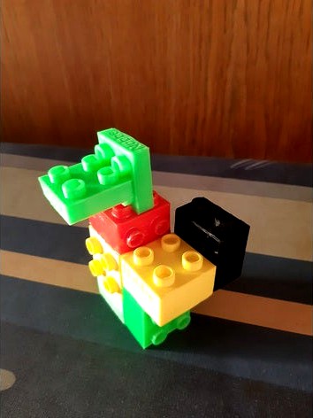 Duplo(TM) fitting bricks to build sideways by DrGMetzel