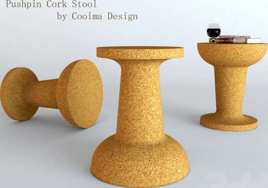 Pushpin Cork Stool by Cooima Design