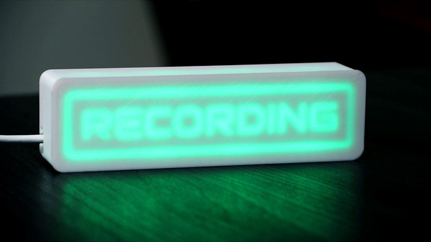 DAW Controlled Wifi Recording Sign by JakesMD