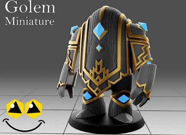 Asura Golem - Tabletop Miniature by SmilingDM