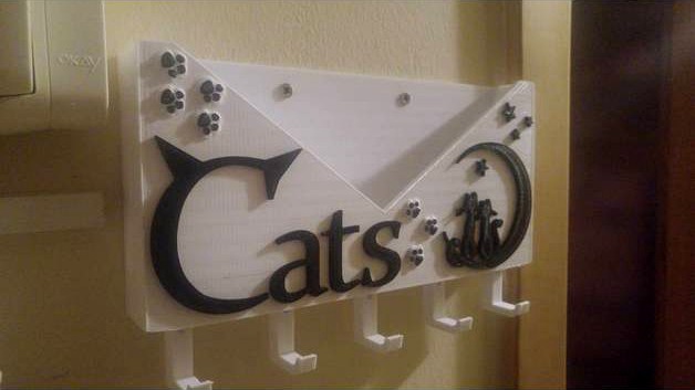 Wall envelope hanger with key hooks by pinta83