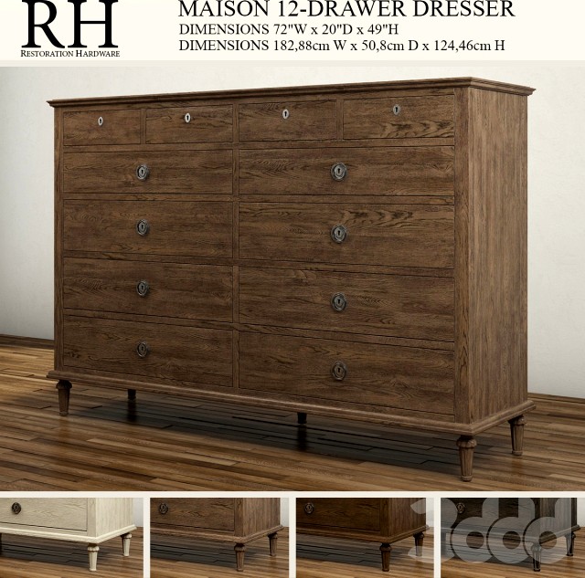 MAISON 12-DRAWER DRESSER