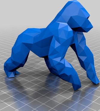 Gorilla Low Poly Remix by Argali