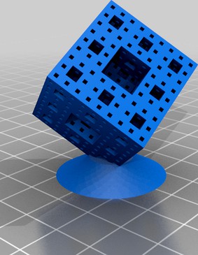 3-stage Menger Sponge trophy and Inverse Sponge by Synthron