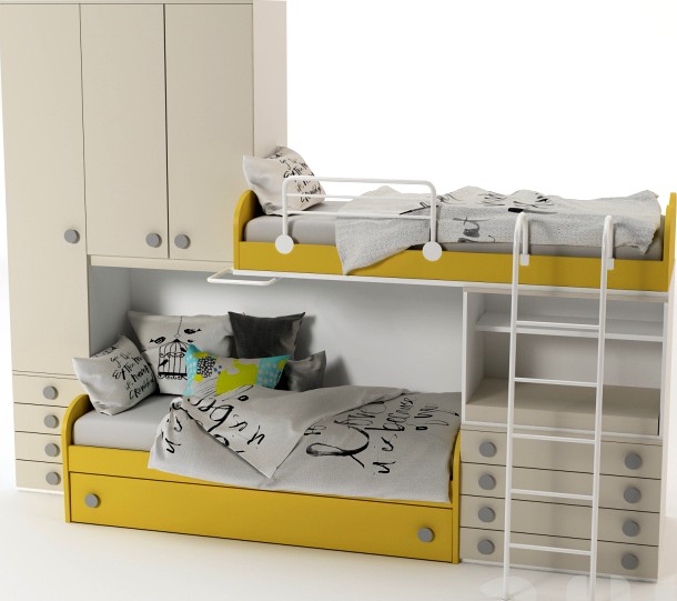 Bunk Yellow Bed