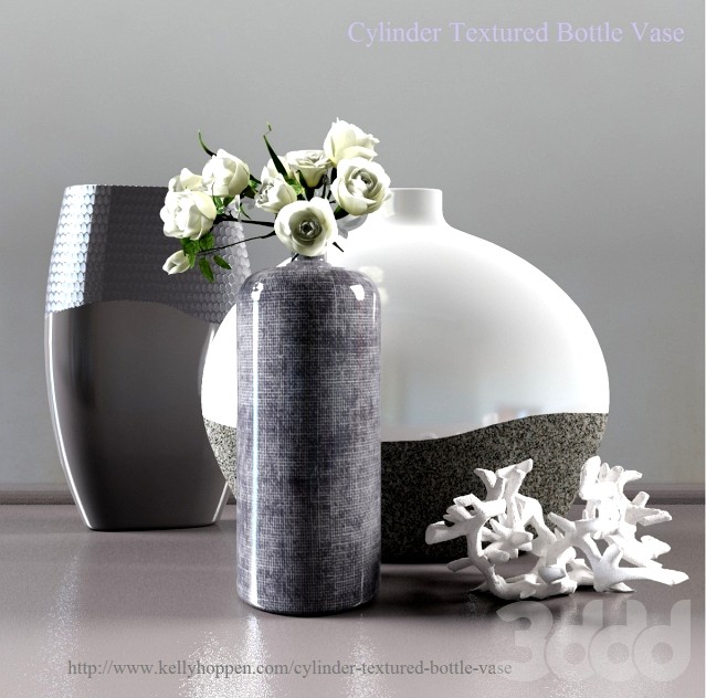 Cylinder Textured Bottle Vase