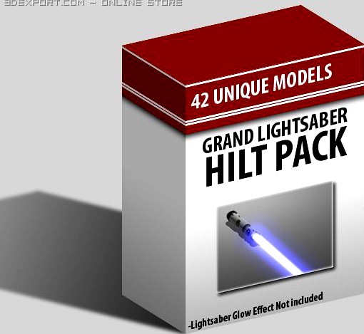 Grand Saber Hilt Pack 3D Model