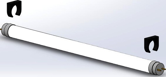 Suporte para lampada tubular (tube lamp support by aleclima14