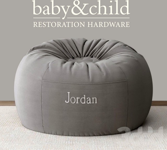 RH/ WASHED VELVET BEAN BAG COVER