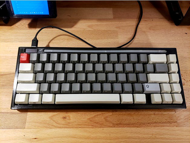 PF68 68 key keyboard with LCD, RGB, captured hot swap sockets by GH_Leslie