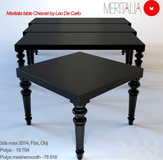 Meritalia table Chiavari by Leo De Carlo