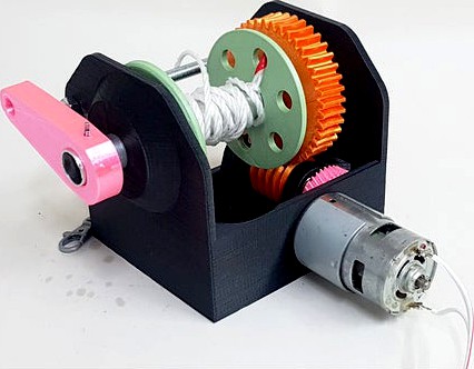 3D printed high torque gearbox – Building an electric hoist – worm gearbox by Retsetman