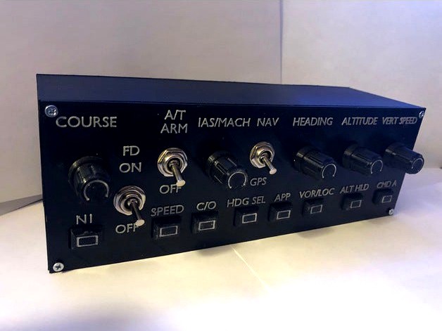 Flightsim Autopilot with printable functional knobs by dlinebar