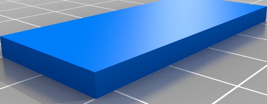 Plate 45mm x 20mm x 3mm by AndreasPlaga