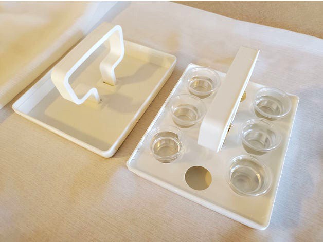 Compact 8 Cup Sacrament Trays (For clear plastic cups) by rgenck