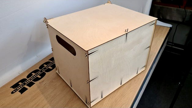 Plywood lasercut box- No glue is required for assembly by Roolaid