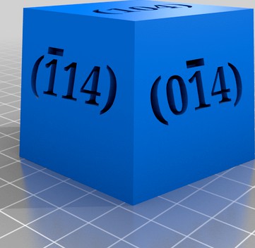 Romboedro de calcita (caras indexadas) / Calcite rhombohedron (indexed faces) by cpimentel