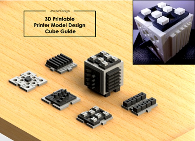 3D Printable Printer Model Design Cube Guide by 3DWhip