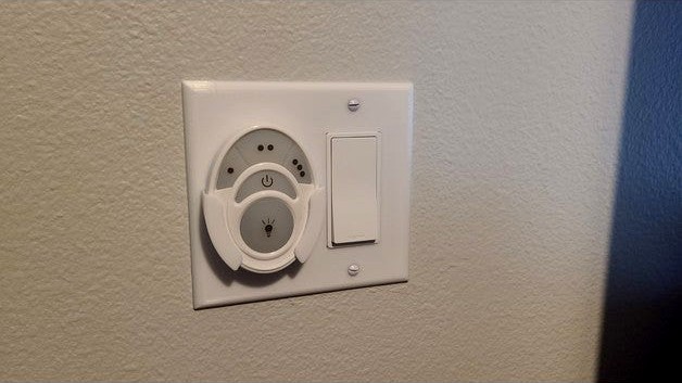 Single Switch Cover with mount for Kichler Fan Remote by NXTMOD