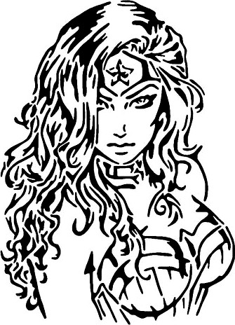 Wonder Woman stencil 12 by Longquang 3d model