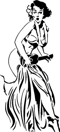 Girl stencil 45 by Longquang