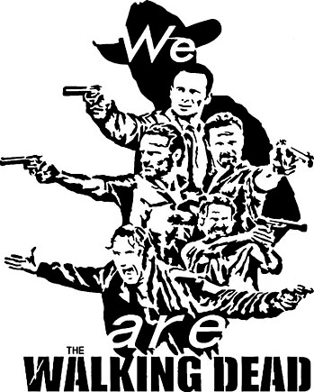 Walking Dead stencil by Longquang