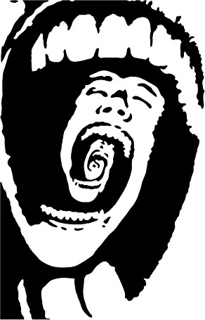 Trapped inside a scream stencil by Longquang