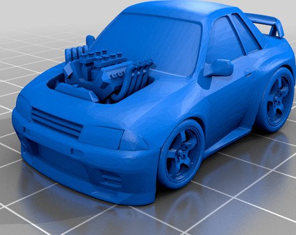 Deformed R32 GT-R powered by F1 V8 engine by dendeba