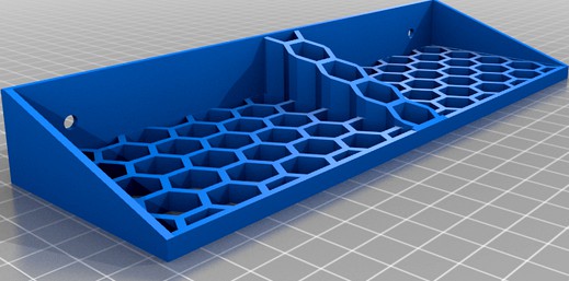 Lidl Powerfix pegboard hexagonal pattern tool holder by ppeterka