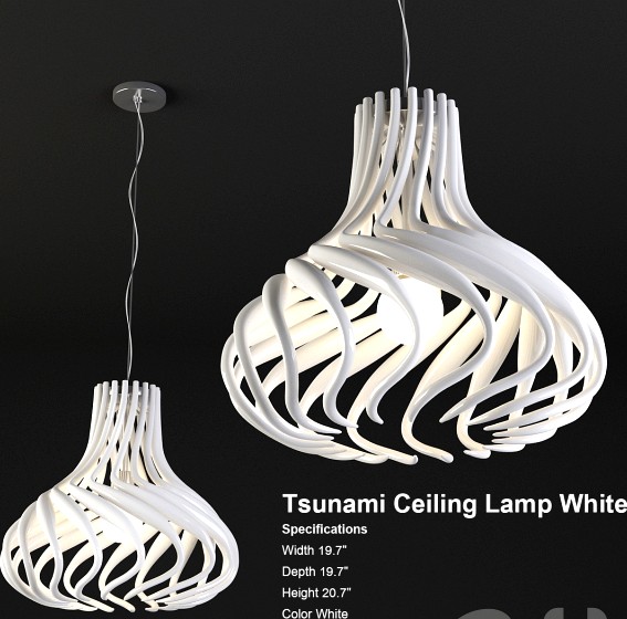 Tsunami Ceiling Lamp White