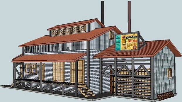 HO Scale Pickle Factory by kabrumble