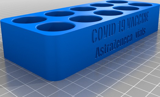 Covid-19 vaccine AstraZeneca vials holder by Psprint