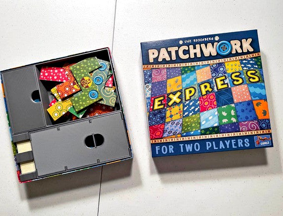 Patchwork Express - Board Game Box Insert by curbynet