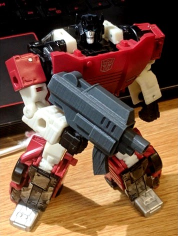 Transformers Siege Sideswipe G2 Style Weapon by traingeek2000