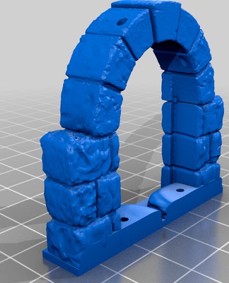 OpenForge 2.0 Dungeon Stone Arched Doors for Mid-High Walls by cmhodgson