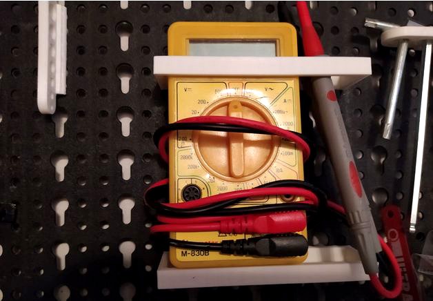 Lidl Powerfix pegboard multimeter holder by ppeterka